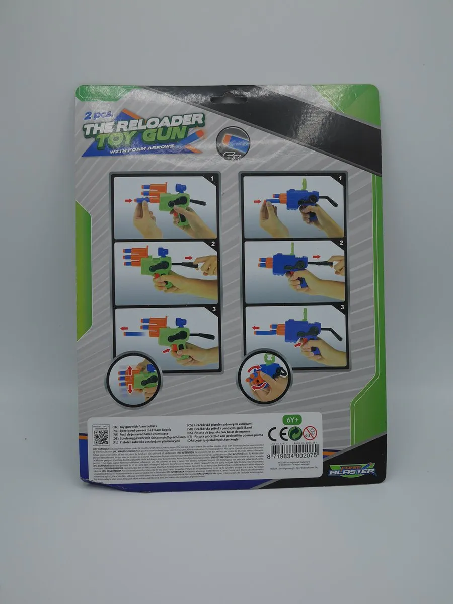 Toitoys Pijltjesgeweer met schuimrubberkogels - Multi