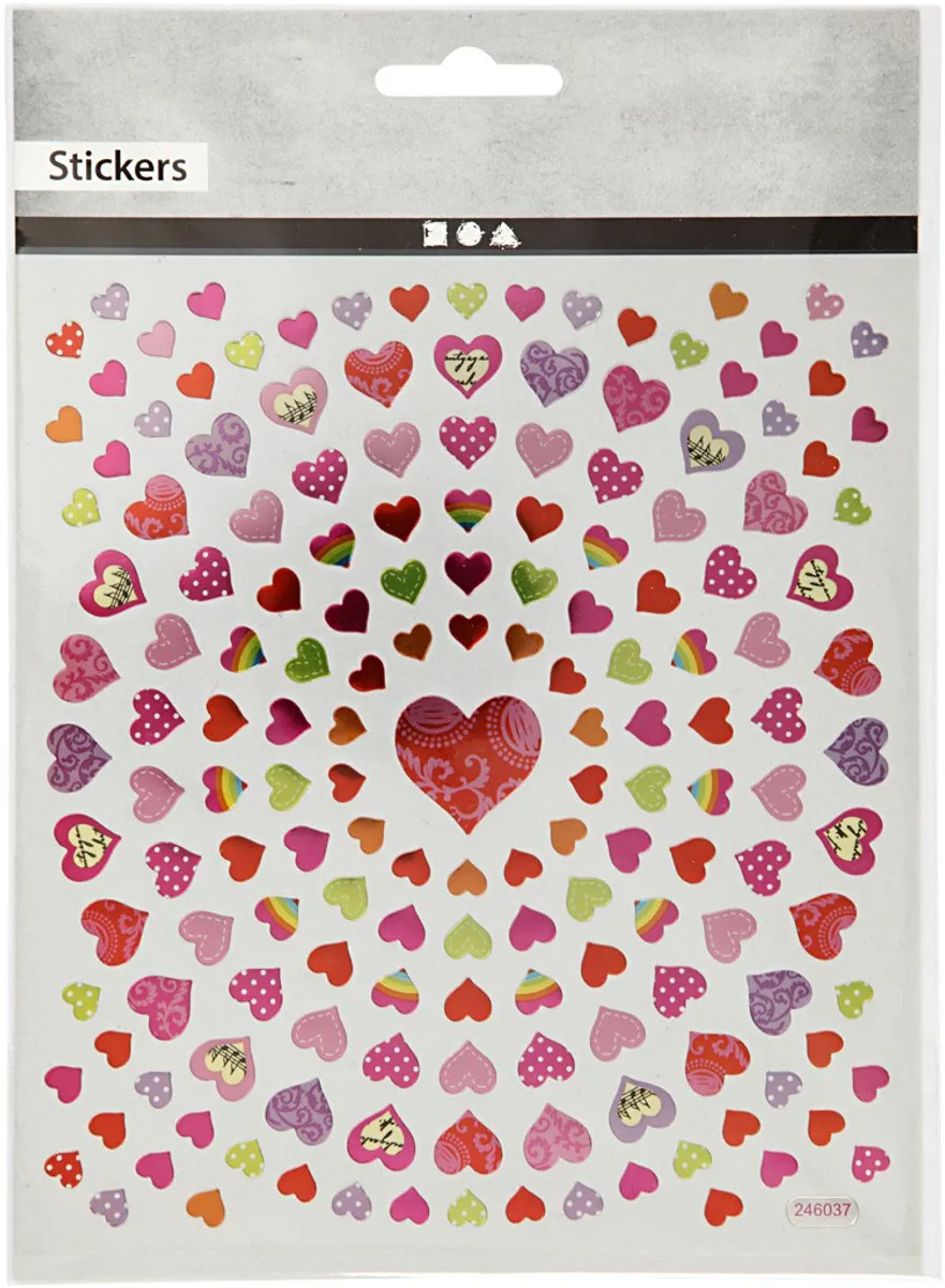 Creativ Company Kleine Harten Stickers - 1 Vel - 15x16,5 cm