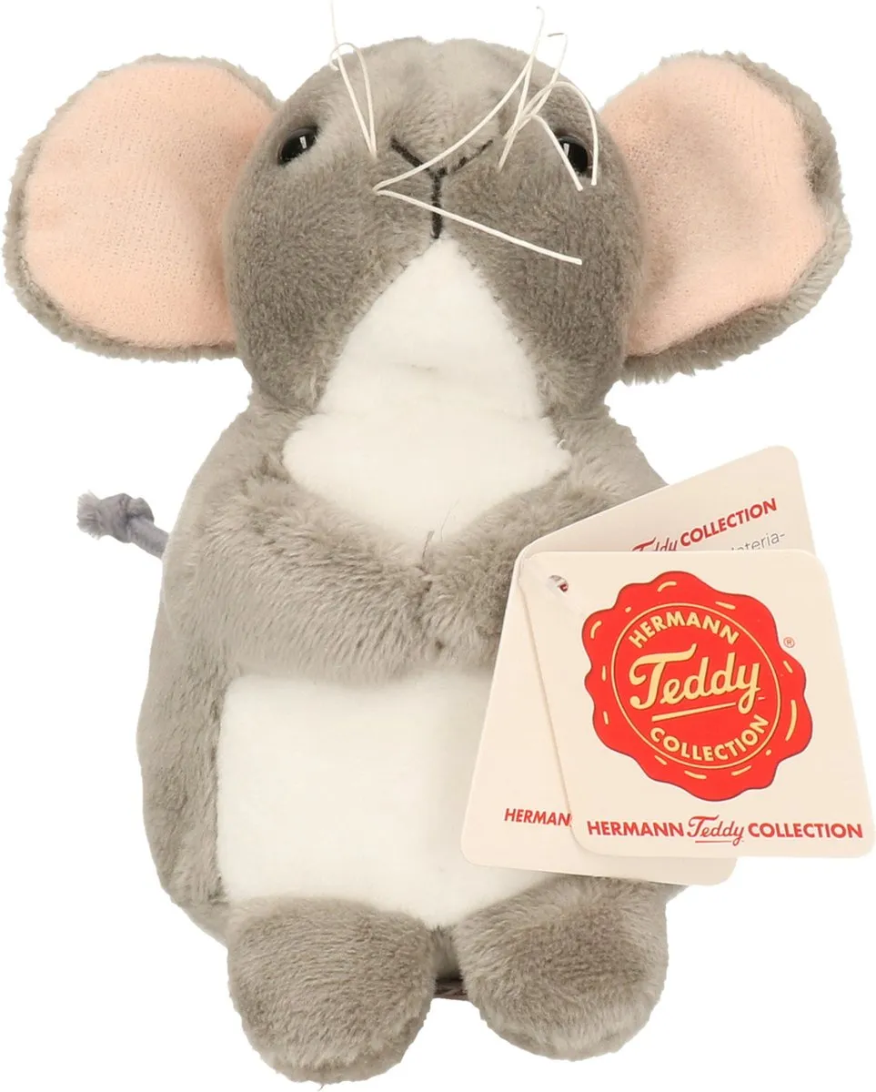 Teddy Hermann Knuffeldier Muis - Grijs 11cm