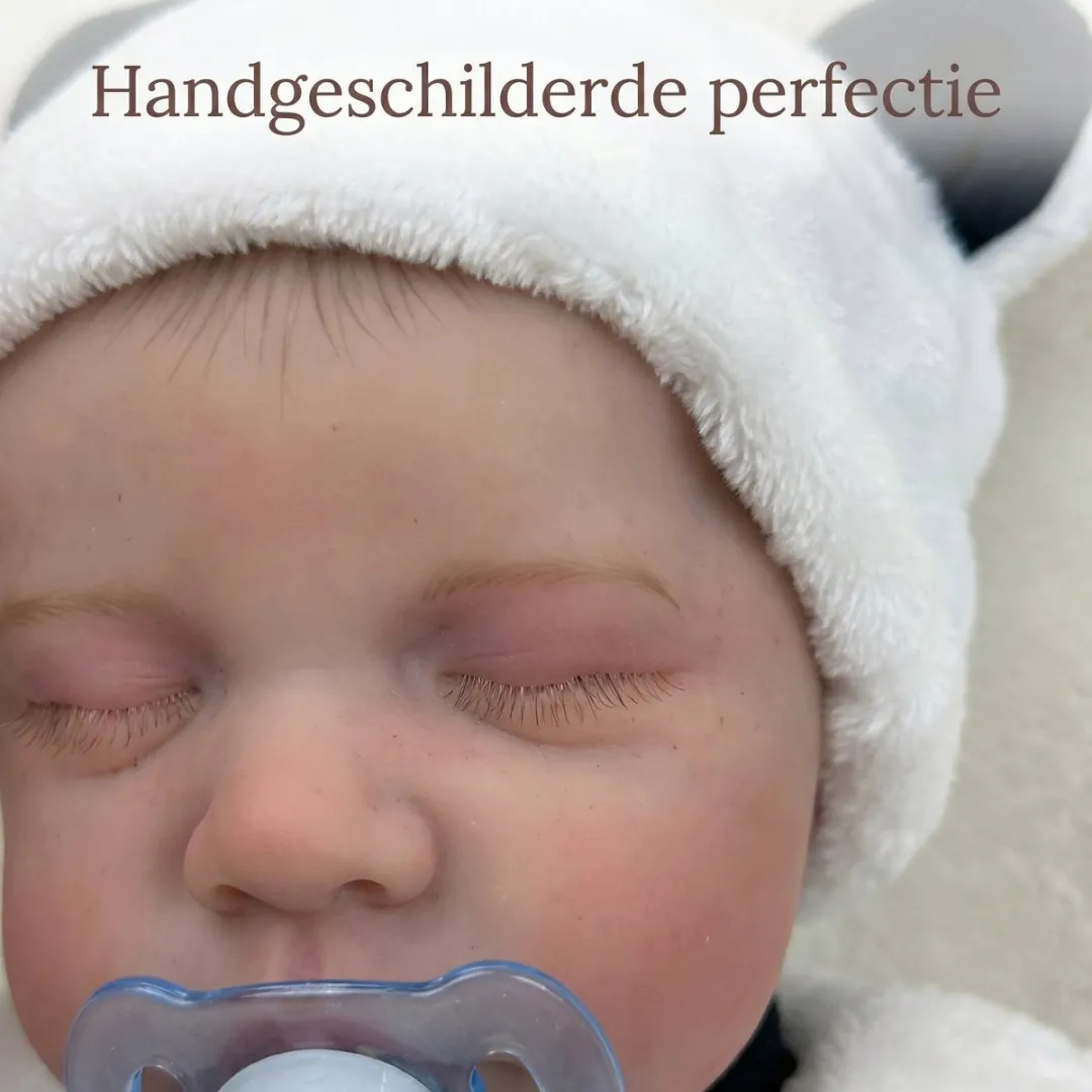 ECTEATOY Reborn Baby Pop 48cm - Rozig wit