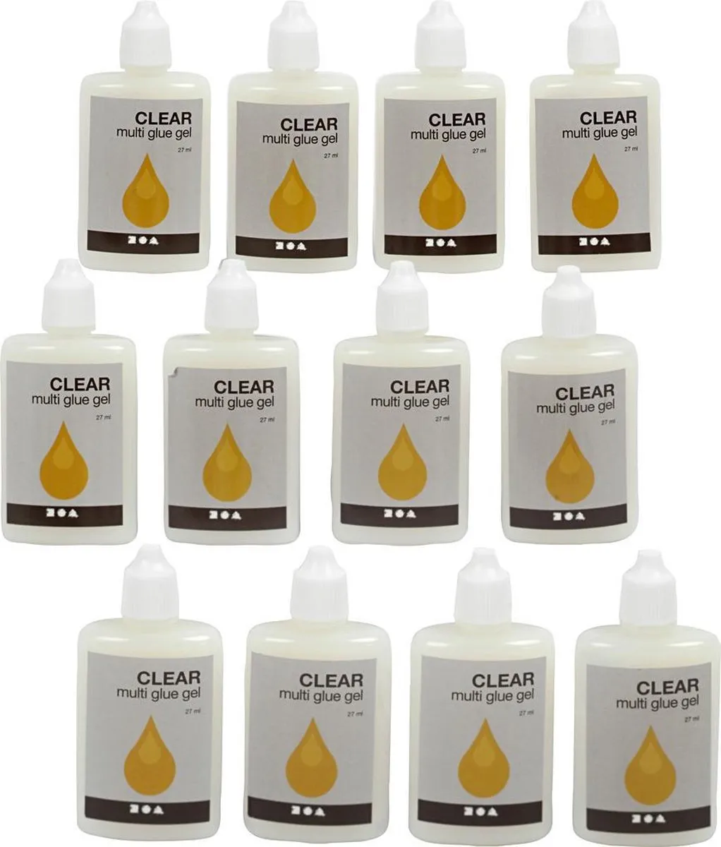 Creativ Company Clear Multi Glue Gel 27ml - 12 Stuks