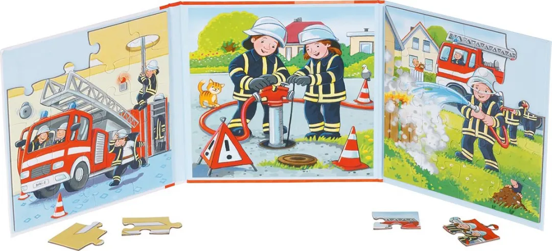 Goki Brandweer Magnetische Puzzel - 40 Stuks - Multicolor