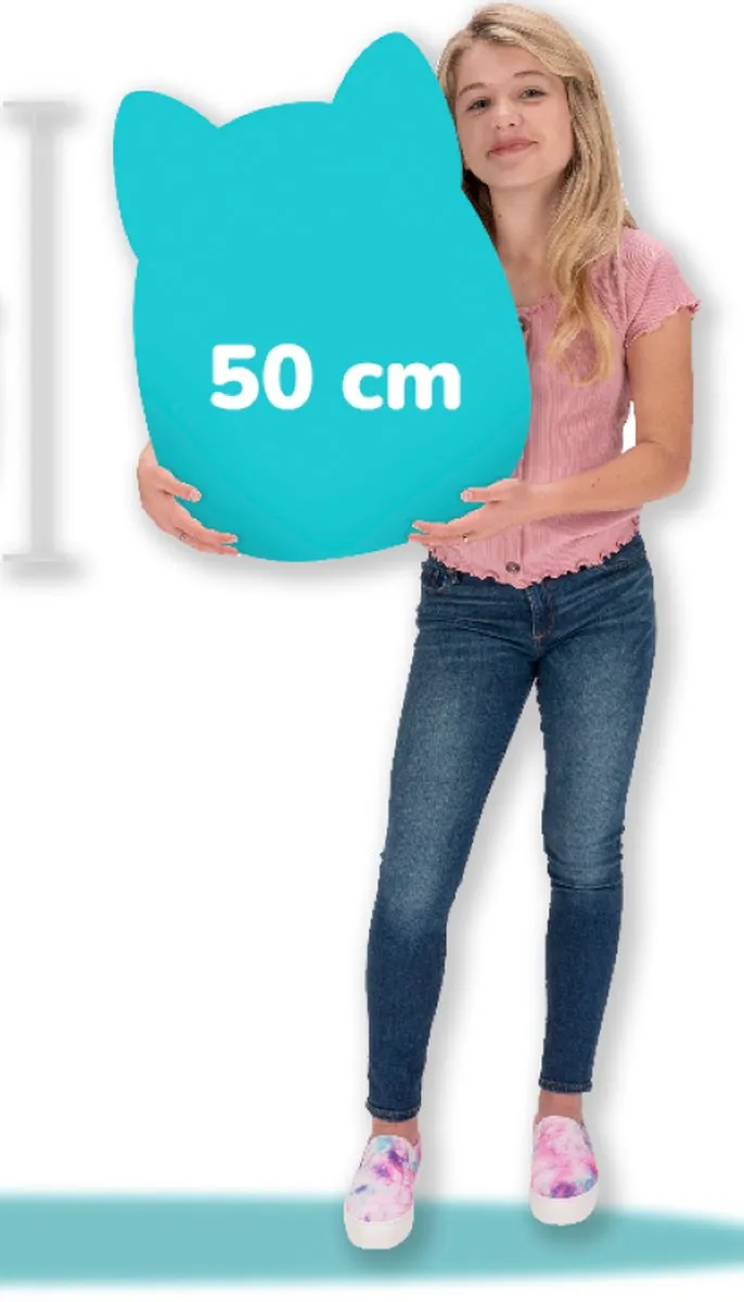 Squishmallows Hanna Purperen Nijlpaard 50cm - Lavendel/Wit