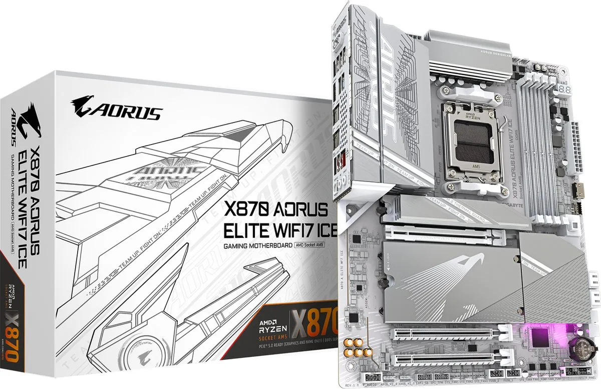 Gigabyte X870 A Elite WF7 Ice AM5 Moederbord