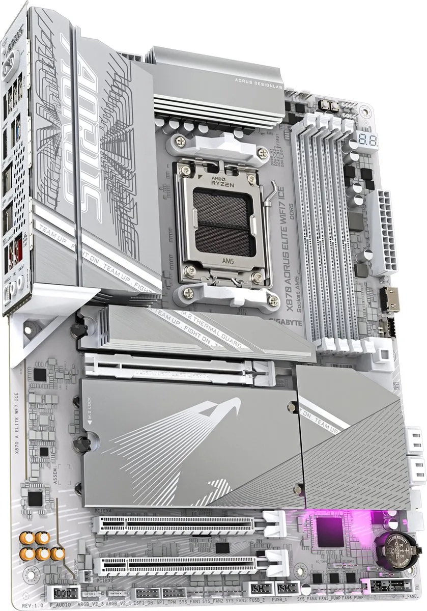 Gigabyte X870 A Elite WF7 Ice AM5 Moederbord - ATX - Wi-Fi 7
