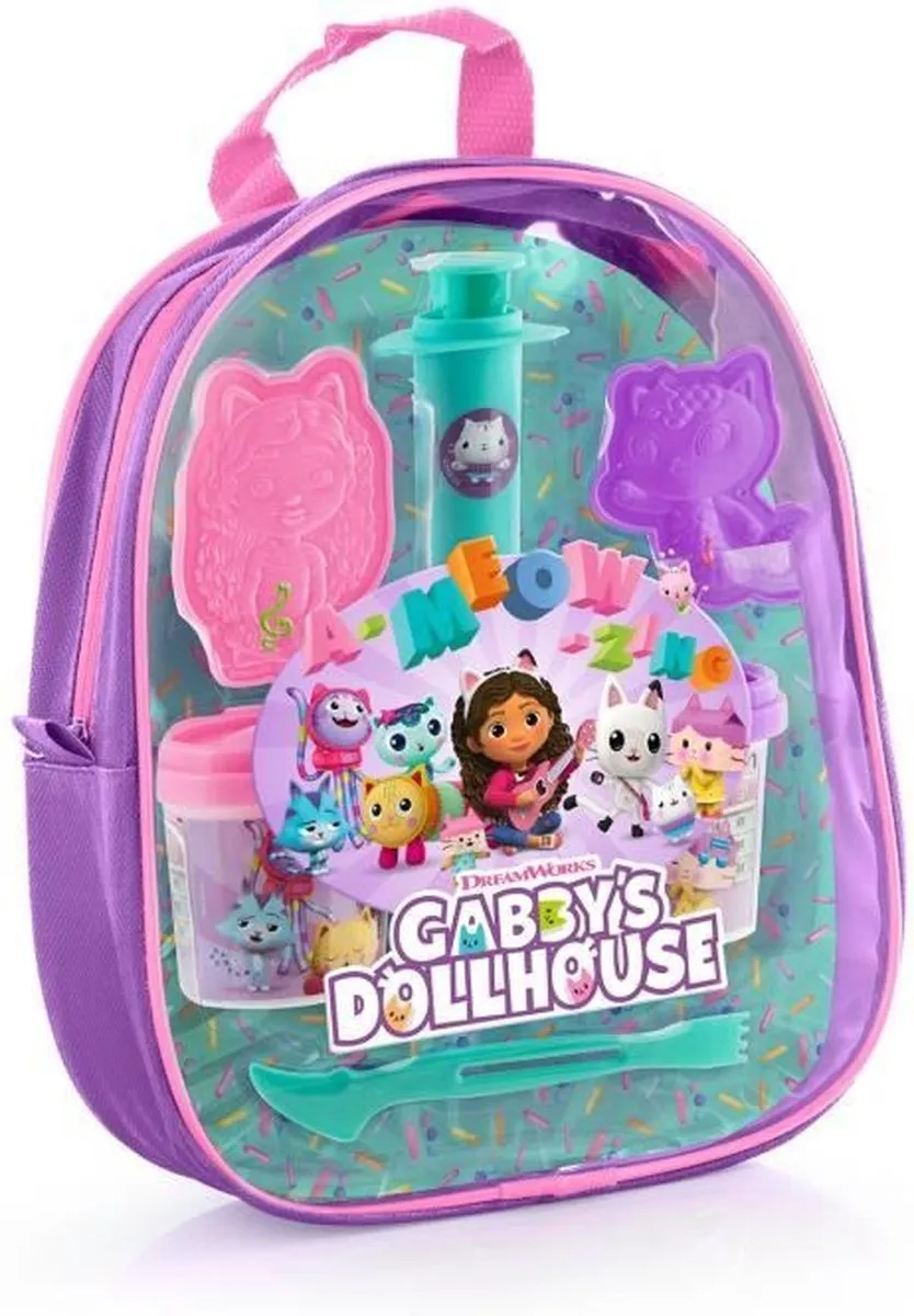 Canal Toys Gabby and the Magic House Boetseerklei Rugzak GAB 002 - 8 Stuks
