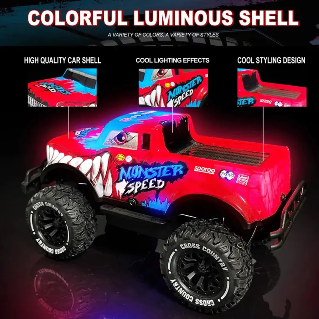 ECTEATOY Monster Truck RC Auto 2.4GHz - Rood