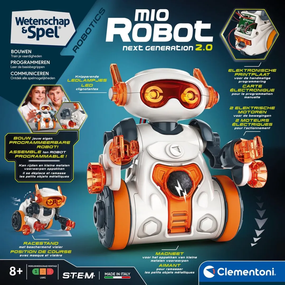 Clementoni Mio Robot 2.0 56097 Programmeerbare Bouwset - Multikleur
