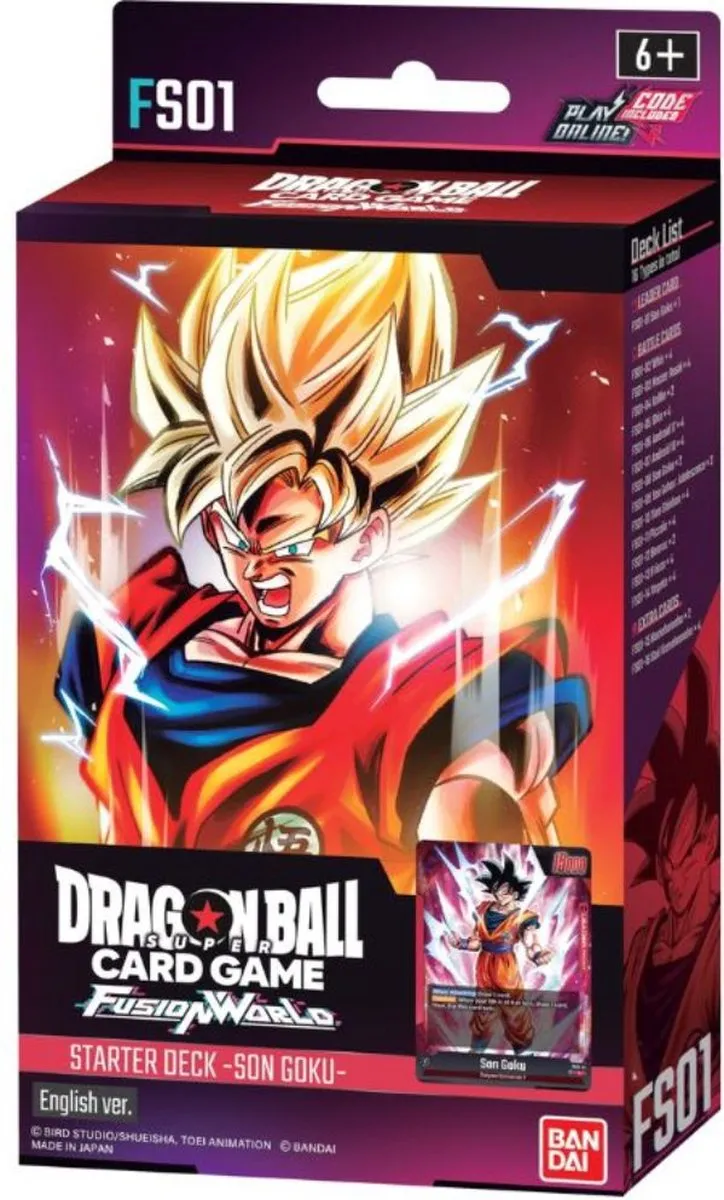Bandai Namco Dragon Ball SCG Fusion World FS01 Starter Deck Son Goku