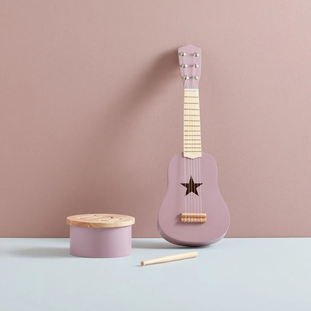 Kids Concept Houten Trommel Lila - met 2 Drumsticks