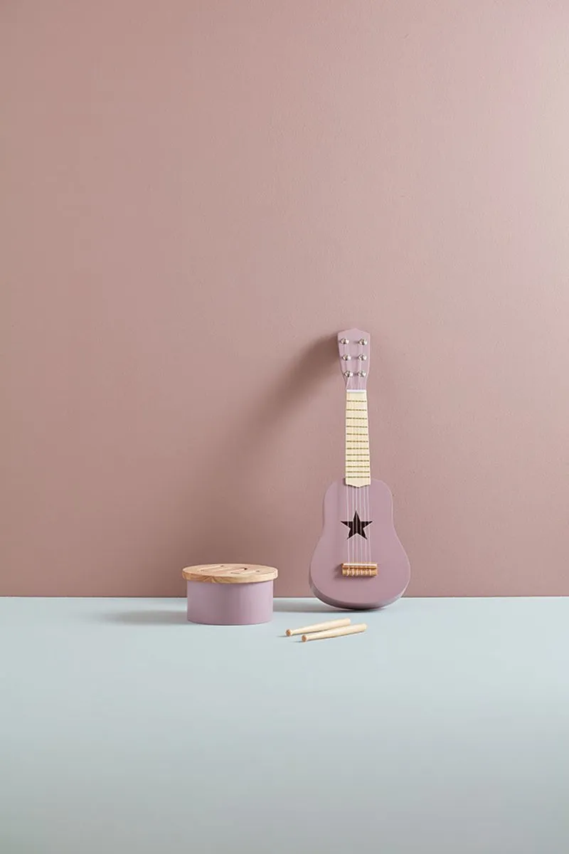 Kids Concept Houten Trommel Lila - met 2 Drumsticks