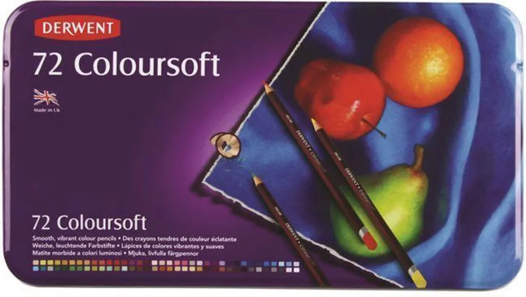 Derwent Coloursoft Potloden 72 Stuks - Blik