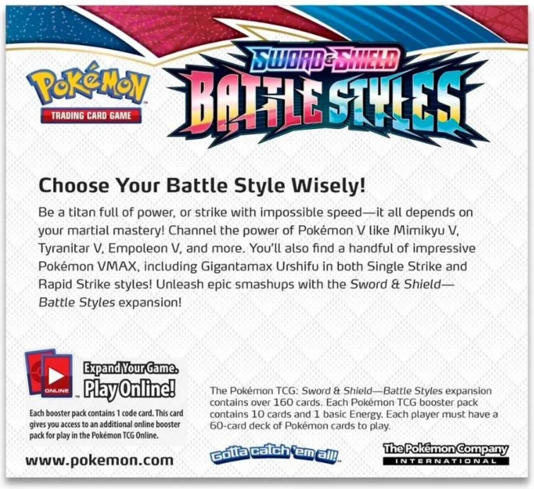 Pokémon TCG Battle Styles Booster Box 125