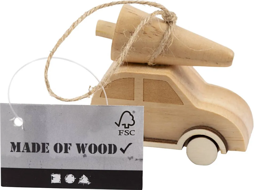 Creativ Company Houten Auto met Kerstboom