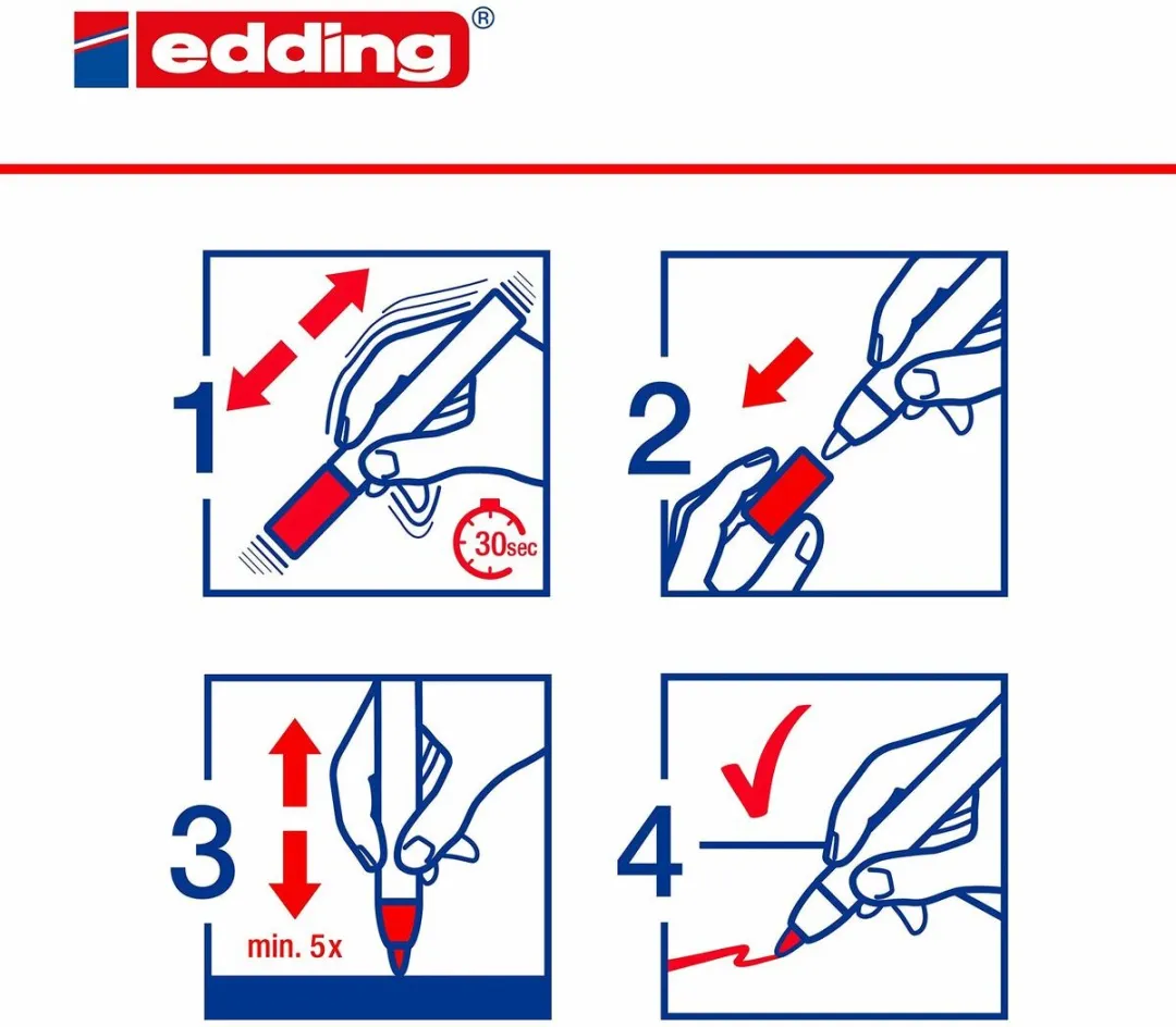 edding 4095 Krijtstift - Rood - 10 Stuks