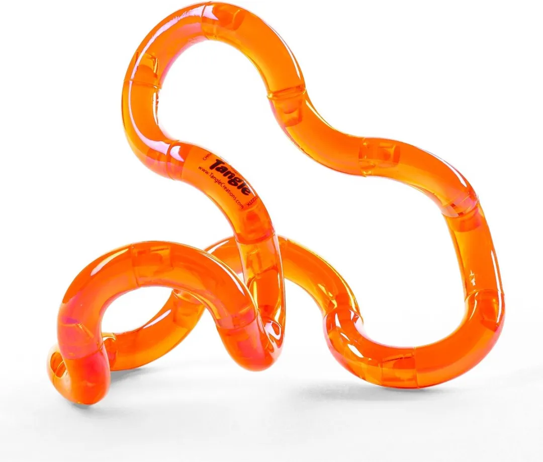 Tangle Gems Junior & Relax Therapy - 2 Stuks - Fidget Toy - Orange Citrine