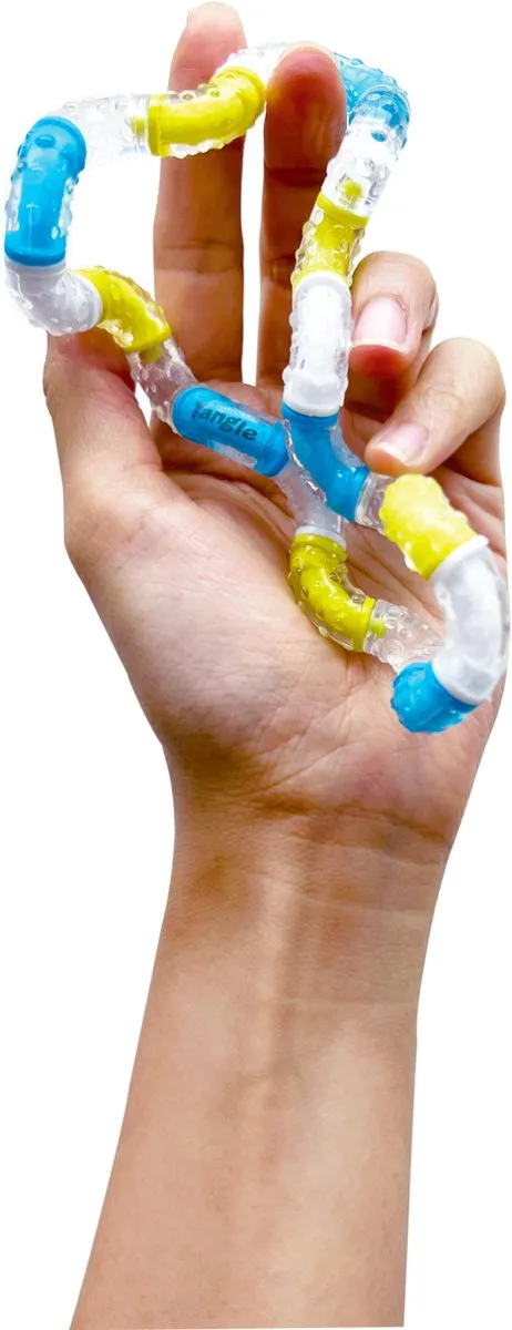 Tangle Gems Junior & Relax Therapy - 2 Stuks - Fidget Toy - Orange Citrine