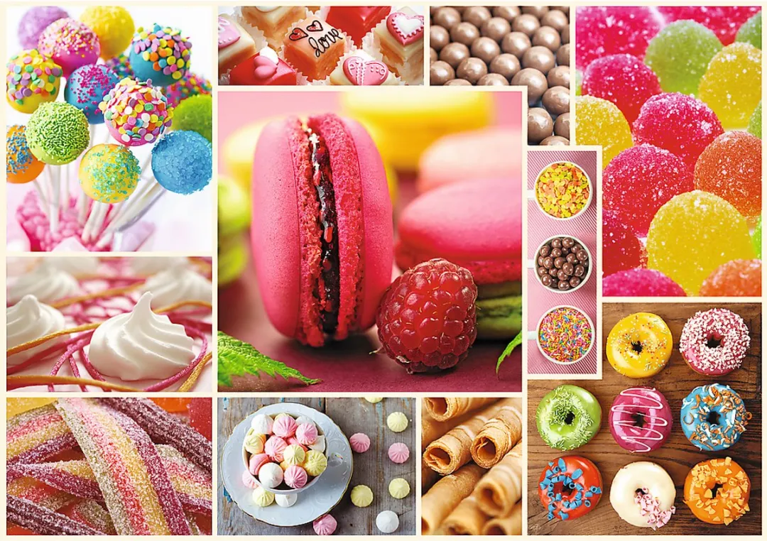 Trefl Puzzel 1000 Stuks Candy Collage Multicolor