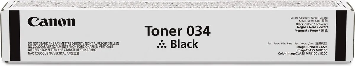 Canon 034 Tonercartridge Zwart 12000 pagina's