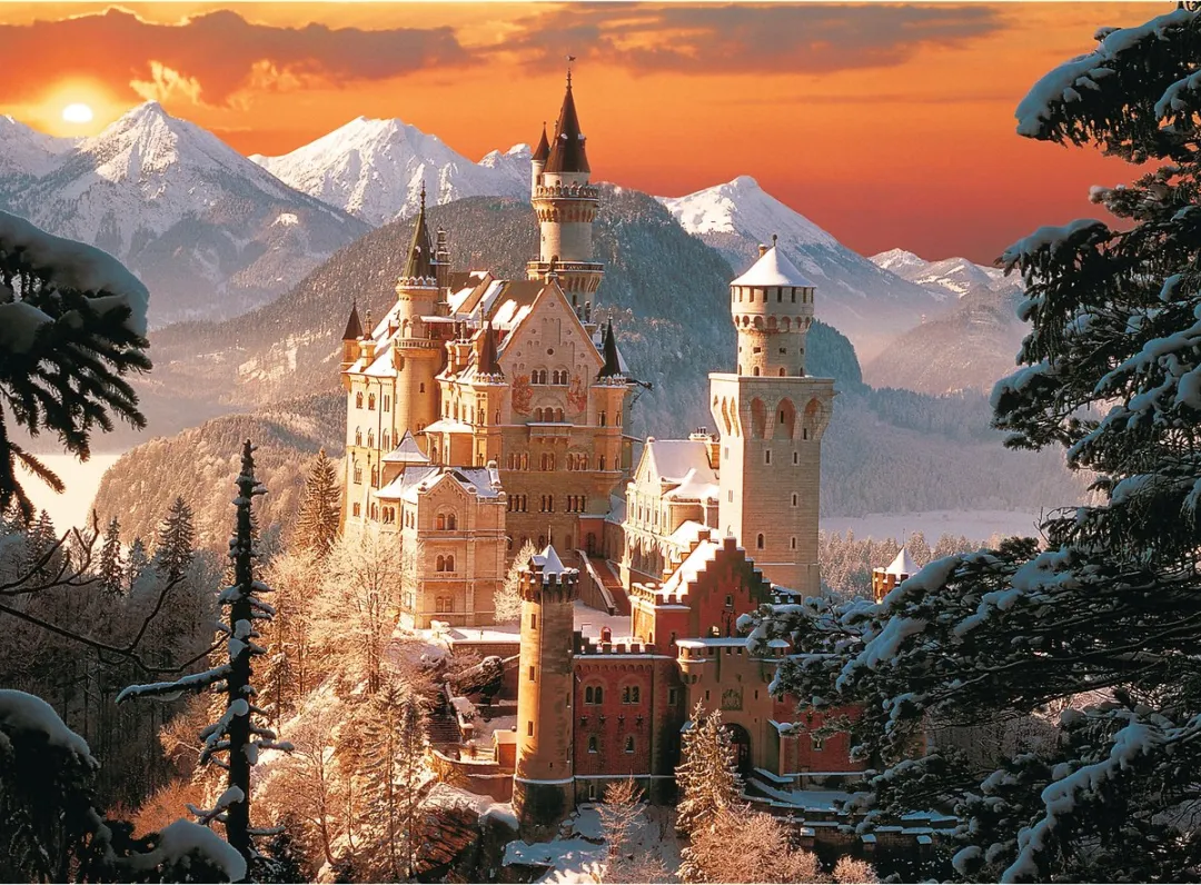 Trefl Neuschwanstein Kasteel Bavaria Winter Puzzel 3000 Stuks