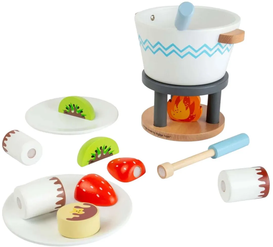 BIGJIGS Houten Chocoladefondue Speelset
