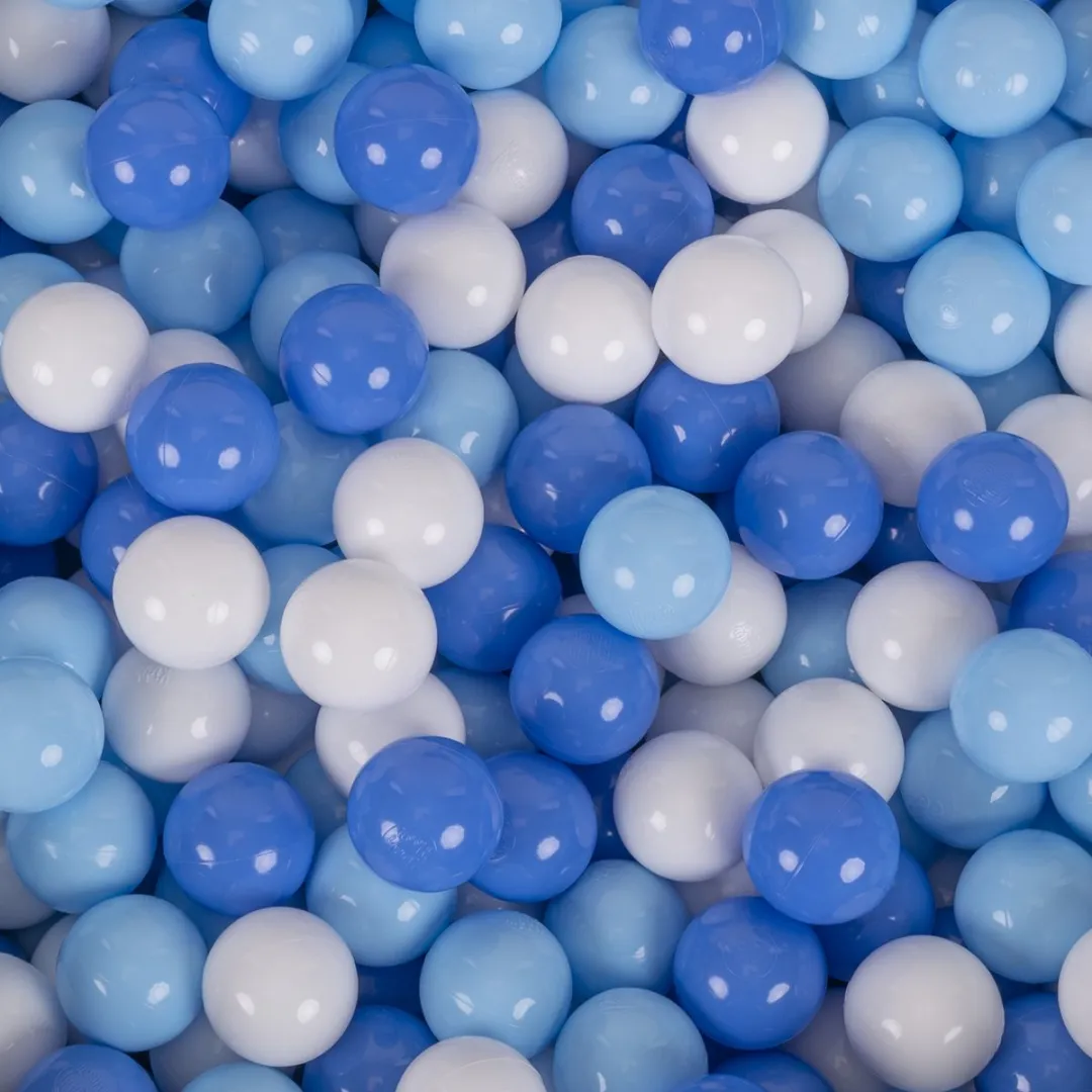 KiddyMoon Ballenbakballen 700 Stuks 7cm - Wit/Babyblauw/Blauw