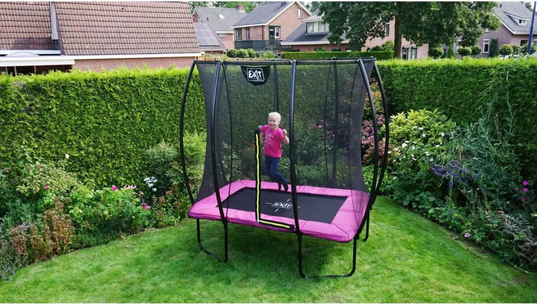 EXIT Silhouette Trampoline 153x214cm Roze - 214cm