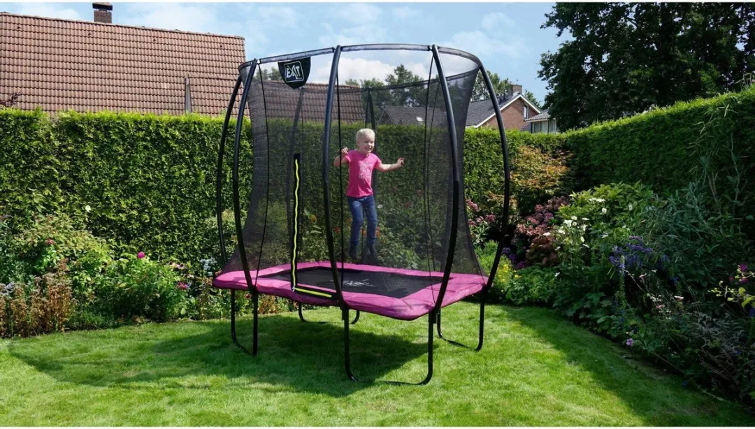 EXIT Silhouette Trampoline 153x214cm Roze - 214cm