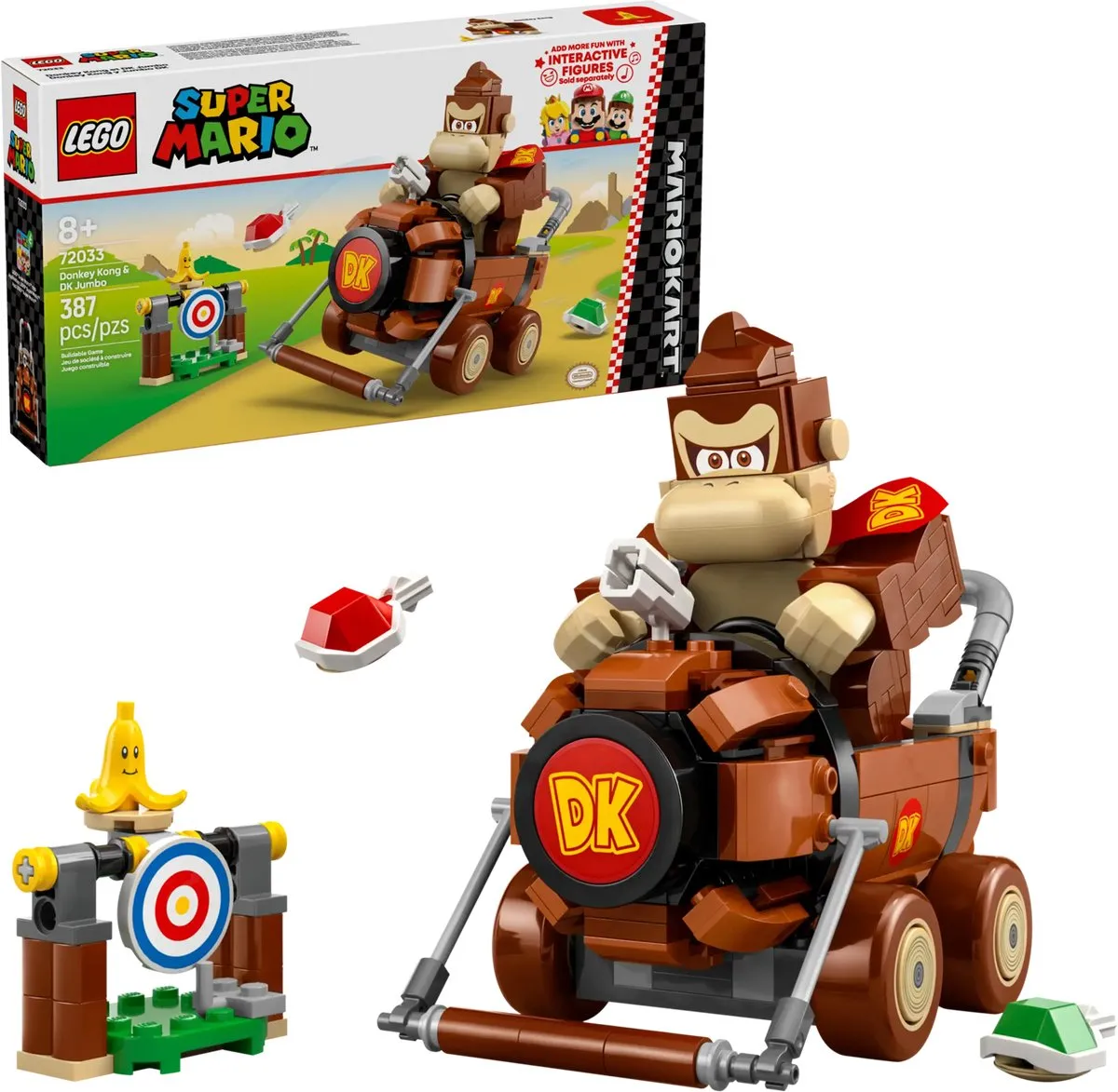 LEGO Super Mario Mario Kart Donkey Kong DK Jumbo - 387 Stukken - afbeelding 6 van 6