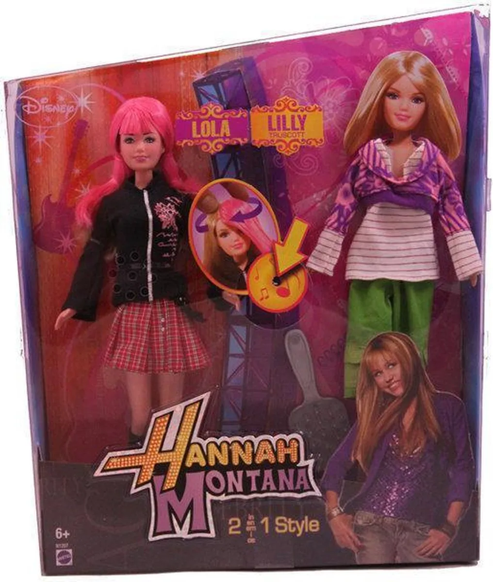 Mattel Hannah Montana 2-in-1 Style Lola & Lilly