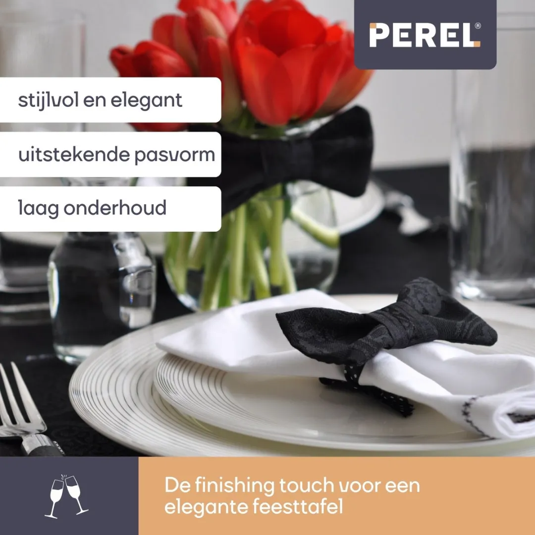 Perel Tafelhoes Zwart 180x75cm