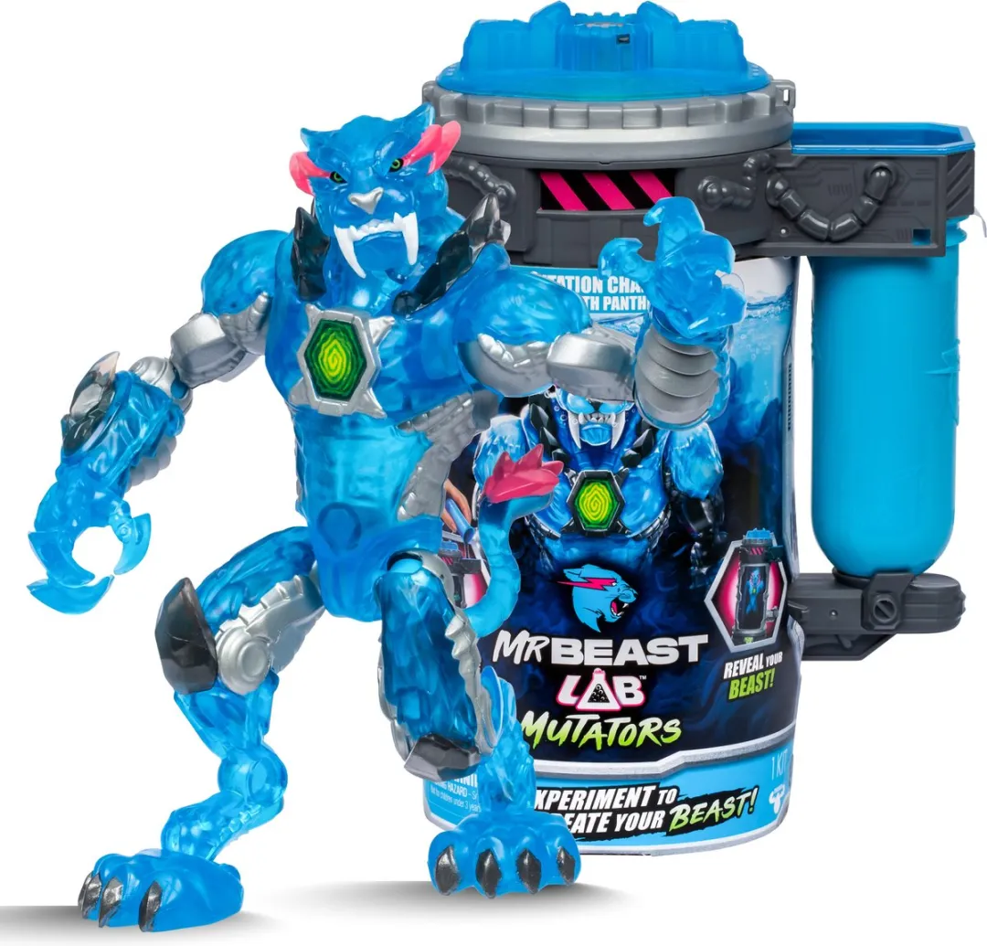 Moose Toys MrBeast Lab Mutators MS24719 Actiefiguur - Blauw
