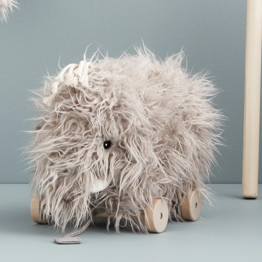 Kids Concept Trekdier Mammoet Babyspeelgoed - Grijs