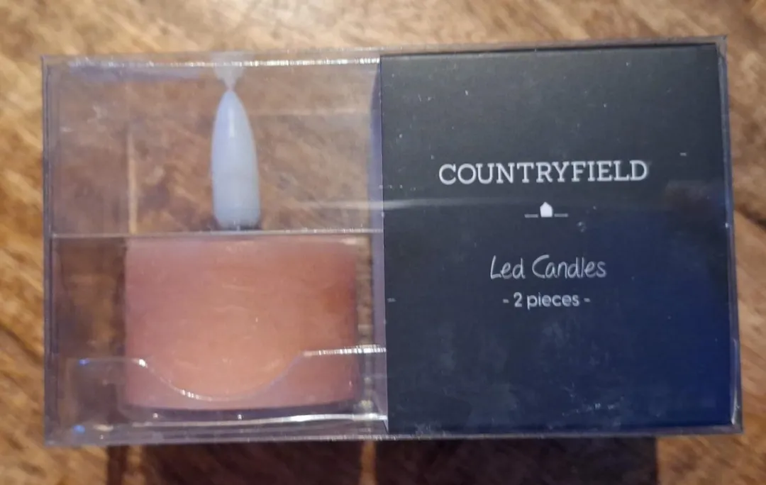 Countryfield LED Theelicht Rustiek Roze 4cm - 2 Stuks