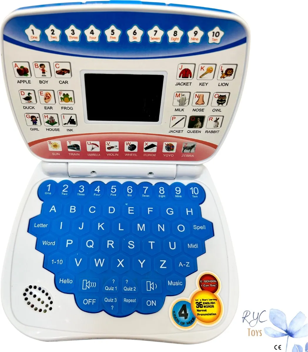 RyC Toys Activity Computer Blauw - Educatief Speelgoed - afbeelding 3 van 6