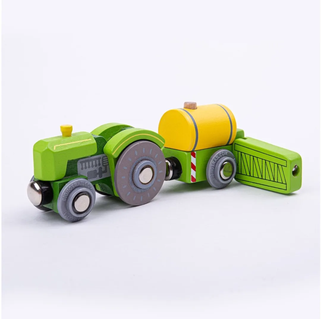 BIGJIGS Trein Tractor & Crop Sprayer BJT070 - Groen