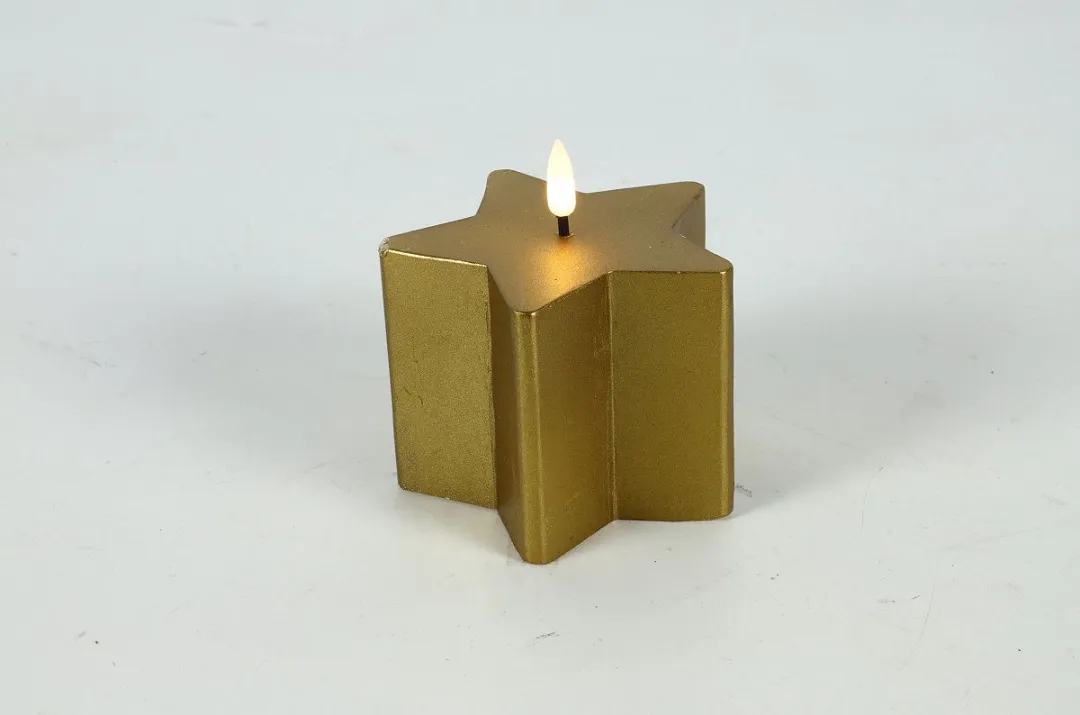 Countryfield LED Kaarsster Goud 10x10,5cm