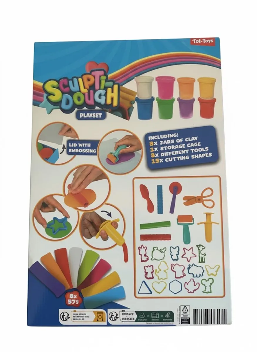 Toi-Toys Klei Set 8 Kleuren - Knutselset met Tools