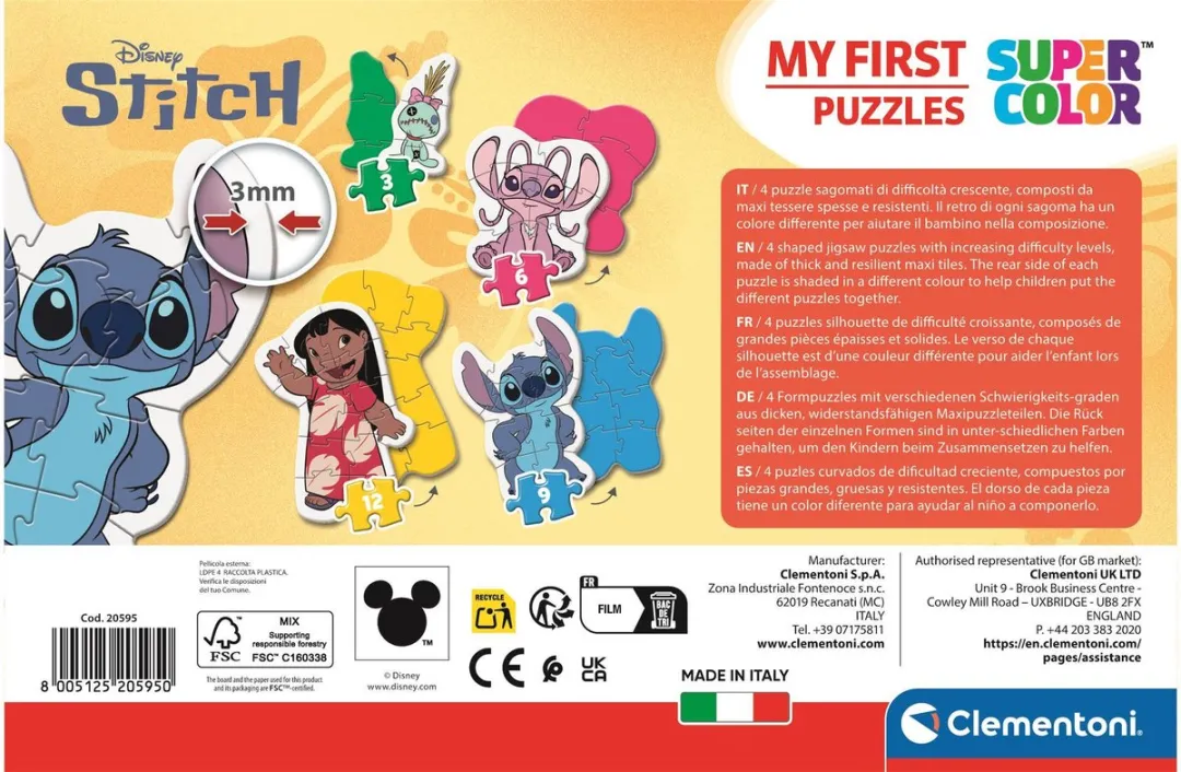 Clementoni Disney Stitch & Lilo My First Puzzel - 24 Stuks