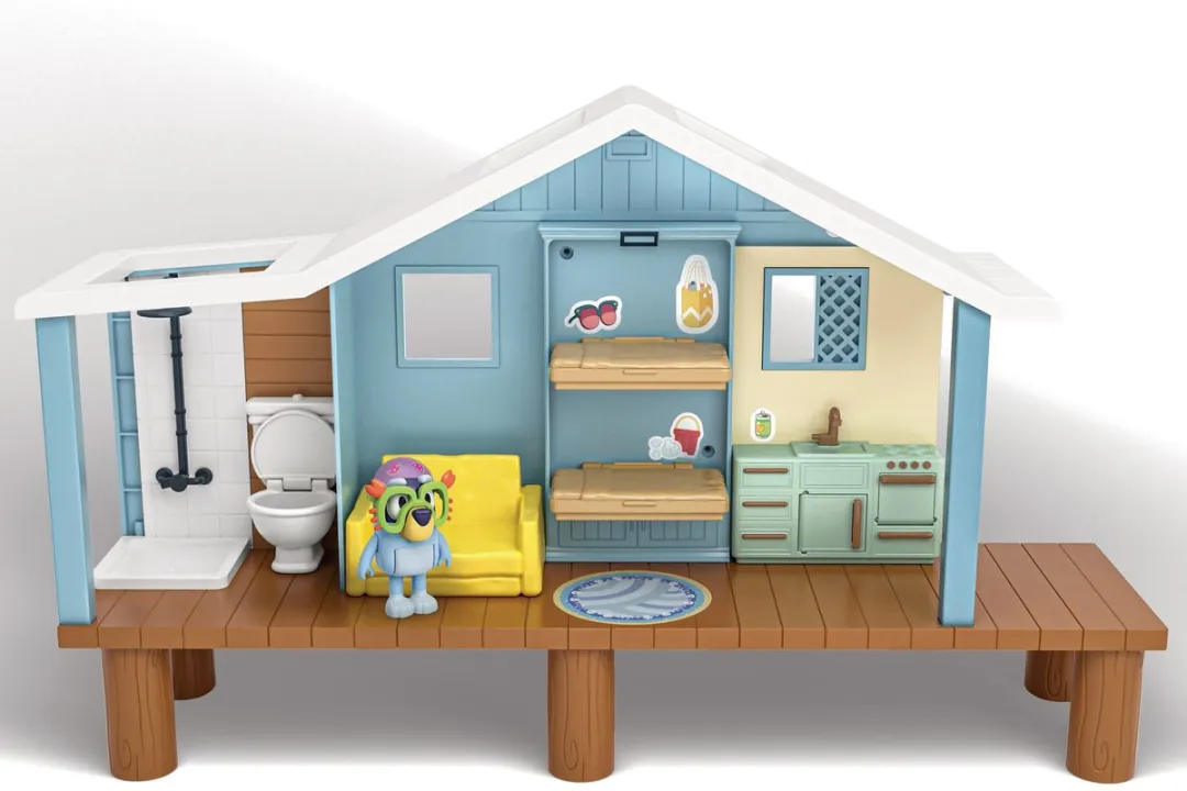 Moose Toys Bluey Beach Hut Speelset - Blauw