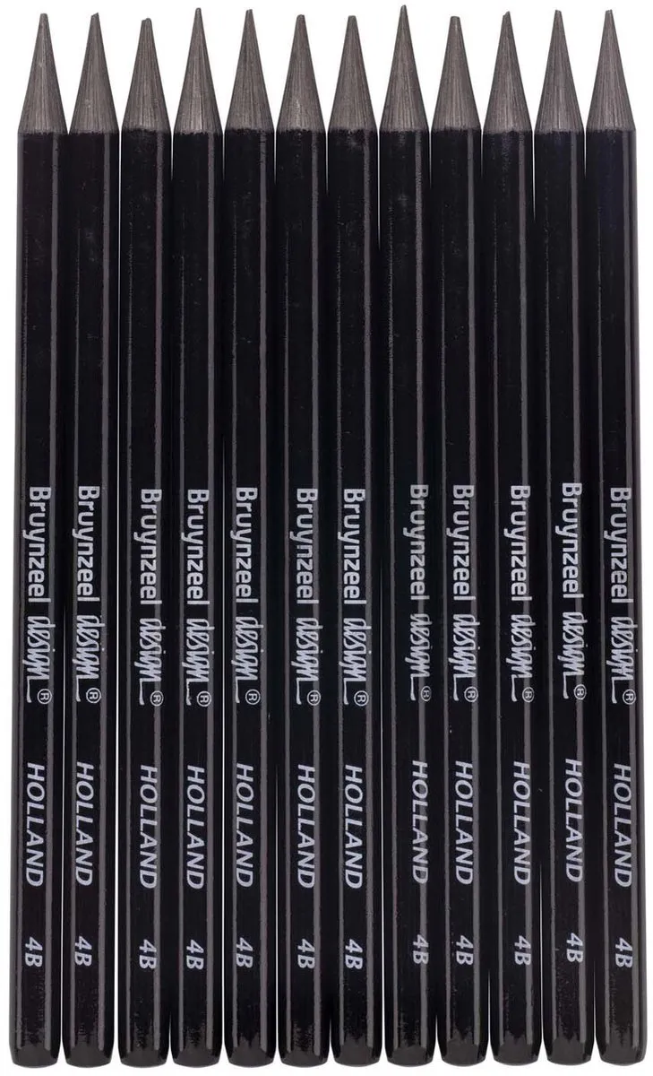 BRUYNZEEL Grafietstift 4B Design Potlood - Multicolor