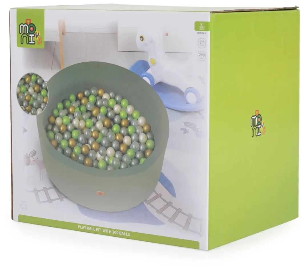 Moni Toys Ballenbak 112640 - 200 Ballen - Donker Groen