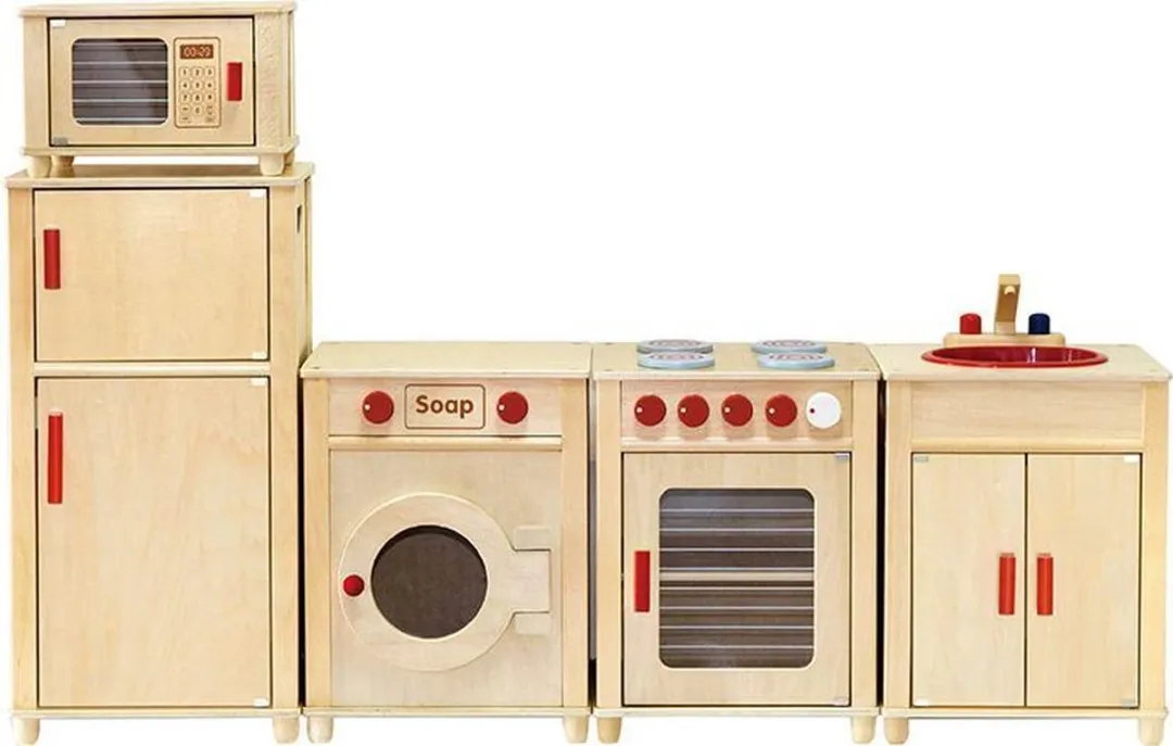 Vigatoys Houten Speelkeuken 5-delig Naturel