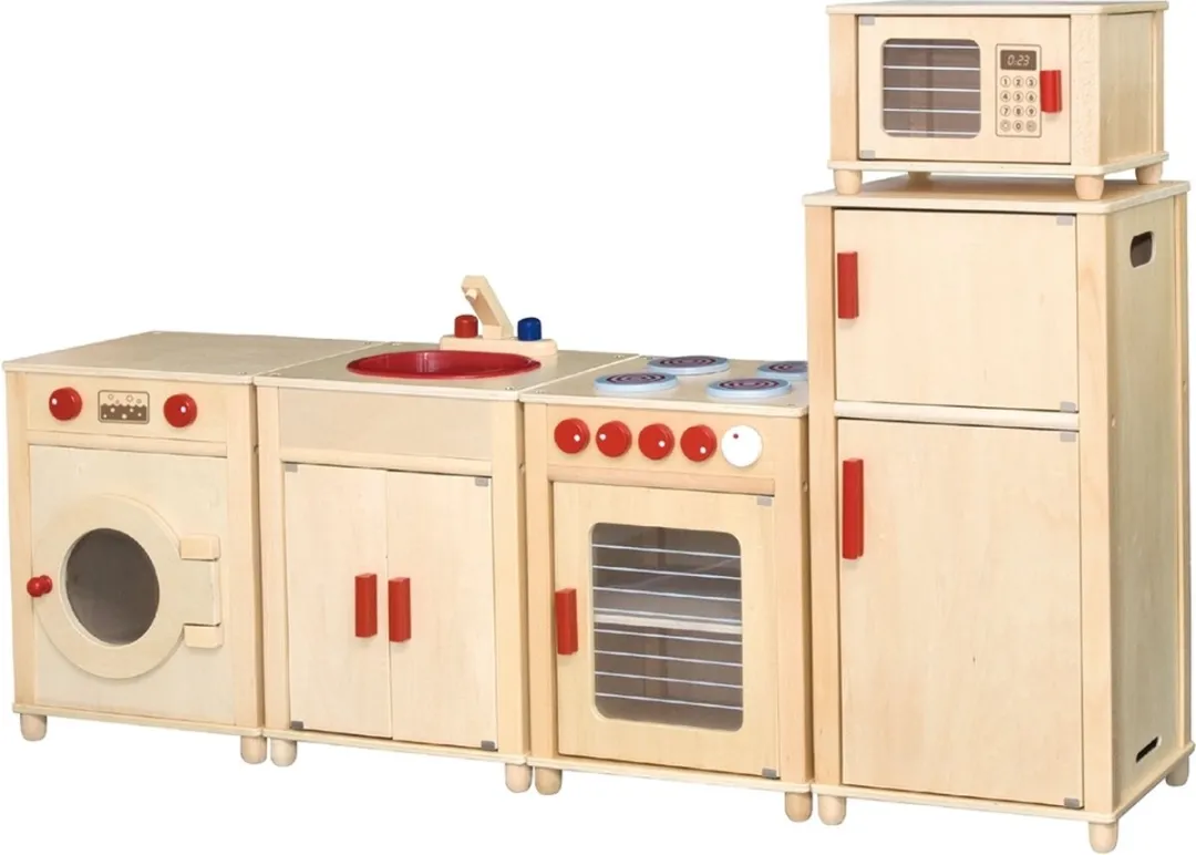 Vigatoys Houten Speelkeuken 5-delig Naturel