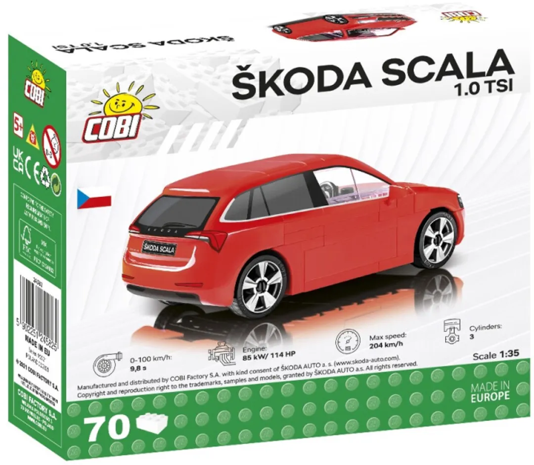 Cobi Škoda Scala Bouwpakket 70-delig - Rood