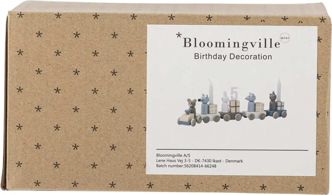 Bloomingville Verjaardagsdecoratie Trein Junaid - Blauw