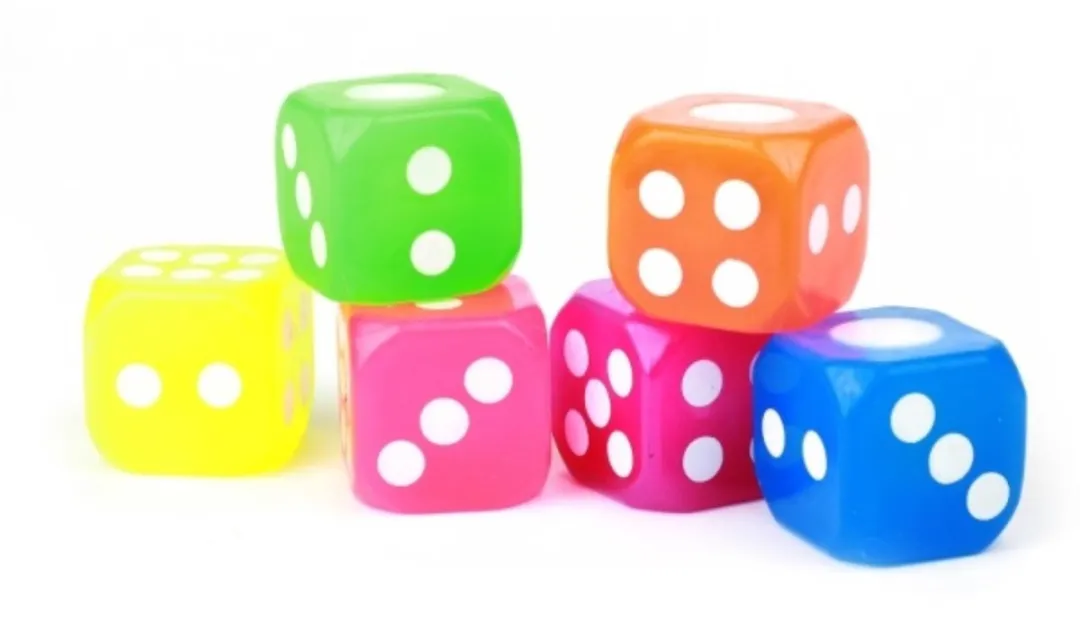 Toi-Toys Dobbelstenen 6x - 3,5cm - met licht