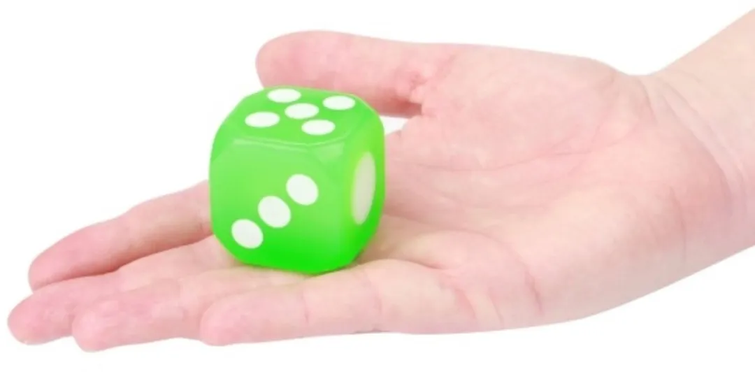 Toi-Toys Dobbelstenen 6x - 3,5cm - met licht