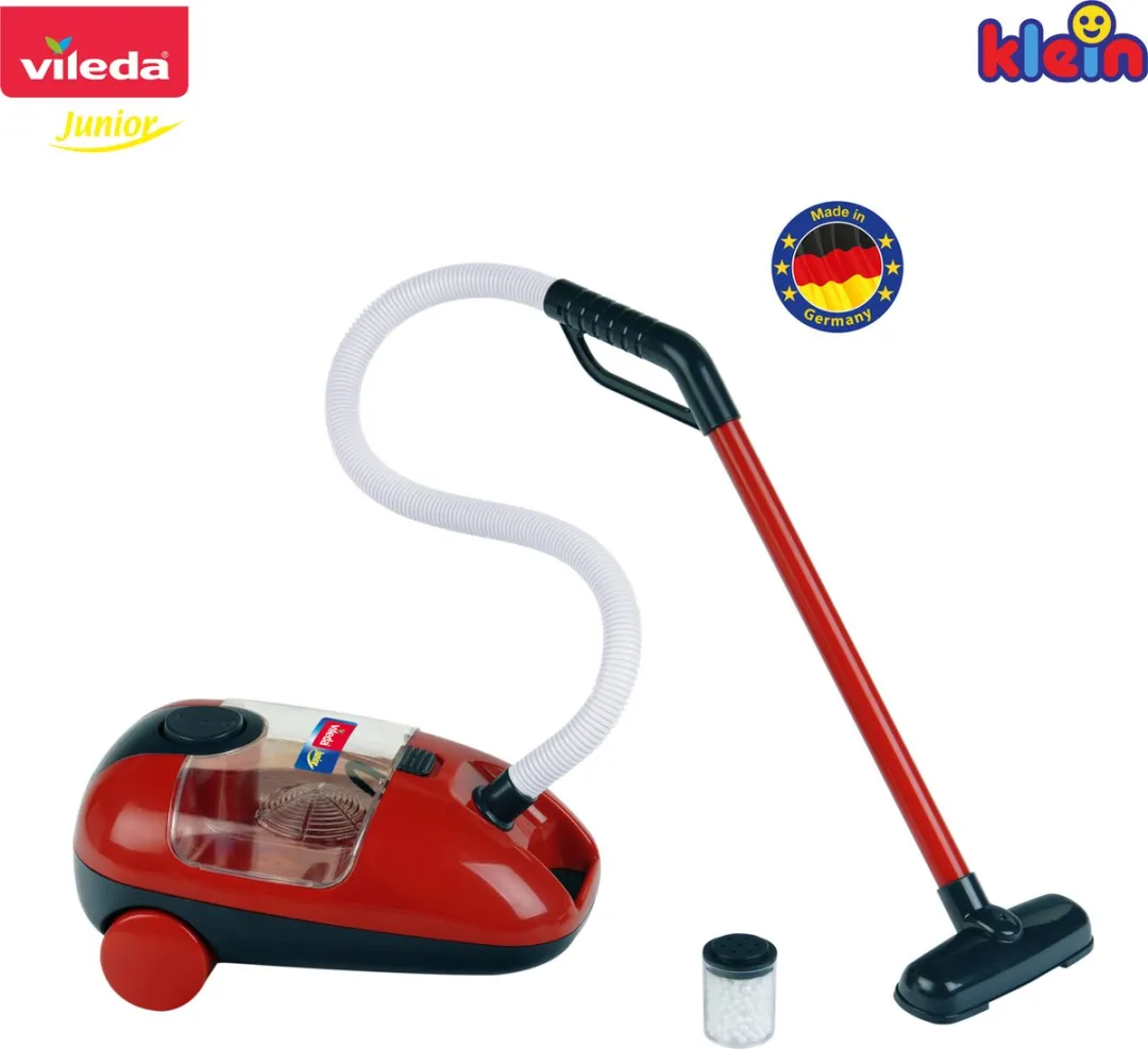 Klein Toys Vileda Speelgoedstofzuiger - Rood/Zwart