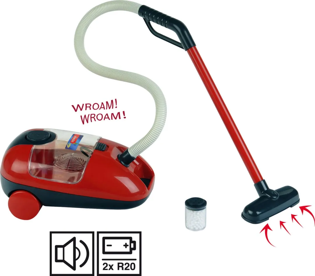 Klein Toys Vileda Speelgoedstofzuiger - Rood/Zwart
